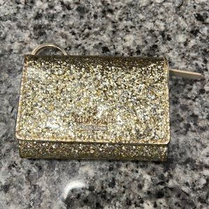 Kate Spade Gold Glitter Key & Card Holder
